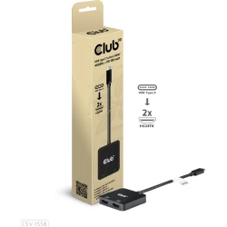 Adaptador Club 3D USB-C a 2xHDMI 4K PD 100W (CSV-1558 | Hay 1 unidades en almacén | Entrega a domicilio en Canarias en 24/48 horas laborables