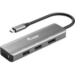 Adaptador EQUIP USB-C a USB-A/HDMI/DP/VGA (EQ133485) | 4015867227640 [1 de 6]