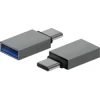Adaptador AISENS USB-C/M a USB-A/H Gris (A108-0718) | (1)