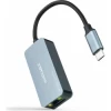 Nanocable Conversor USB-C 3.2 GEN1 a Ethernet 2.5G, Aluminio, Gris, 15 cm | (1)