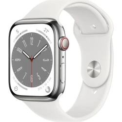 Apple Watch S8 Cell 4G 45mm Plata/Blanco (MNKE3TY/A) | 0194253182054 [1 de 3]