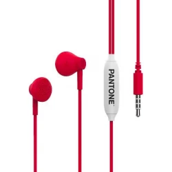 Auriculares PANTONE In-Ear 3.5mm Rojos (PT-WDE001R1) | 4713213365120 | Hay 3 unidades en almacén | Entrega a domicilio en Canarias en 24/48 horas laborables