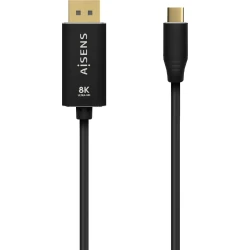 Cable AISENS USB-C/M a DP/M 0.8m Negro (A109-0686) | 8436574708233 [1 de 3]