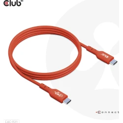 Cable Club 3D USB-C M/M 1m Naranja (CAC-1511) | 8719214472627 | Hay 7 unidades en almacén | Entrega a domicilio en Canarias en 24/48 horas laborables