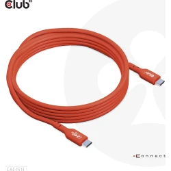 Cable Club 3D USB-C M/M 3m Naranja (CAC-1513) | 8719214472634 | Hay 6 unidades en almacén | Entrega a domicilio en Canarias en 24/48 horas laborables