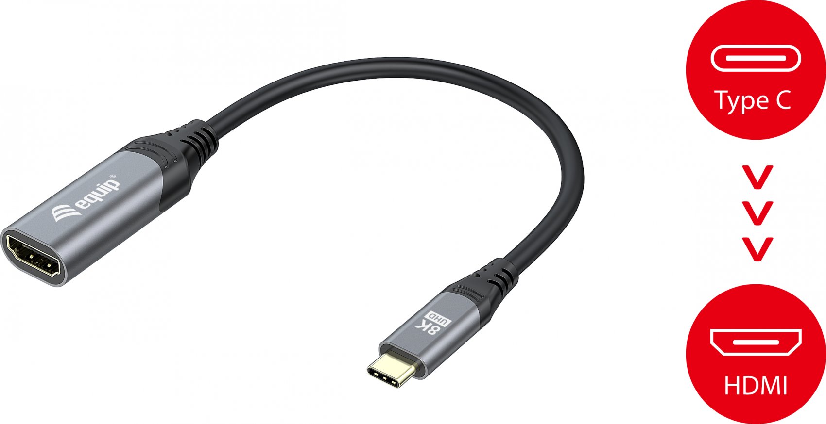 Equip Cable USB Tipo C Macho a Mini DisplayPort Hembra 15cm