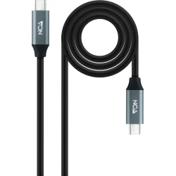 Nanocable USB-C/M a USB-C/M 3m Gris/Negro (10.01.4303) | 8433281013254 [1 de 4]