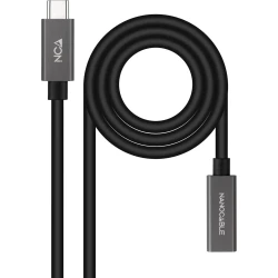 Nanocable USB-C 3.2 M/H 2m Negro (10.01.4402) | 8433281014114 [1 de 6]