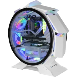 Mars Gaming MCORB Blanco Caja PC Gaming Micro-ATX XL Diseño Circular Custom Dob | MCORBW | 8435693100195 [1 de 6]