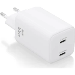 Cargador AISENS 2xUSB-C 65W Blanco (ASCH-65W2P039-W) | Hay 7 unidades en almacén | Entrega a domicilio en Canarias en 24/48 horas laborables