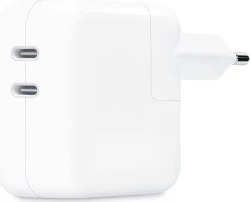Cargador de Pared Apple 35W 2xUSB-C Blanco (MNWP3AA/A) | Hay 2 unidades en almacén | Entrega a domicilio en Canarias en 24/48 horas laborables