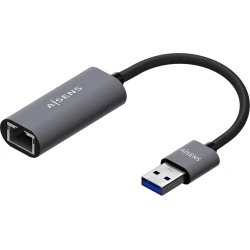 Adaptador AISENS USB-A 3.0 a RJ45 15cm Gris (A106-0708) | 8436574708455 [1 de 5]