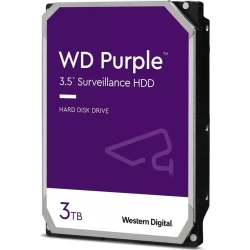 Disco WD Purple 3.5`` 3Tb SATA3 256Mb 5400rpm (WD33PURZ) | Hay 7 unidades en almacén | Entrega a domicilio en Canarias en 24/48 horas laborables