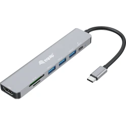 Dock Station EQUIP USB-C a HDMI/3USB-A/PD (EQ133494) | Hay 1 unidades en almacén | Entrega a domicilio en Canarias en 24/48 horas laborables