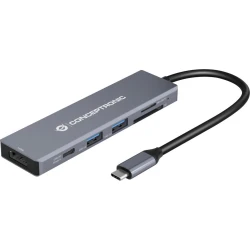 Dock CONCEPTRONIC 6en1 USB-C a HDMI/USB/SD/TF (DONN23G) | 4015867234075 [1 de 7]