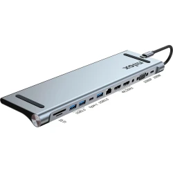 Dock Station NILOX USB-C 3.0 12 en 1 Gris (NXDSUSBC07) [1 de 2]