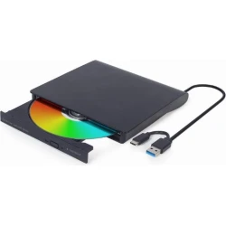 Lector DVD GEMBIRD DVD±RW USB-C 3.0 Negro (DVD-USB-03) | Hay 10 unidades en almacén | Entrega a domicilio en Canarias en 24/48 horas laborables