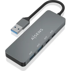 Hub AISENS USB-A a 2xUSB-A/2xUSB-C Gris (A106-0696) | 8436574708134 [1 de 5]