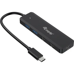 Hub EQUIP USB-C a 2xUSB-A 3xUSB-C Negro (EQ128964) | 4015867234235 [1 de 5]