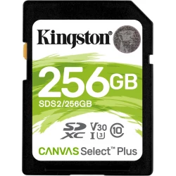 Kingston SDXC Canvas 256Gb C10 UHS-I V30 (SDS2/256GB) | 0740617298123 | Hay 2 unidades en almacén | Entrega a domicilio en Canarias en 24/48 horas laborables