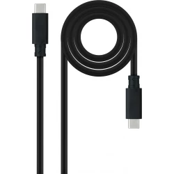 Nanocable USB-C/M USB-C/M 0.5m Gris/Negro (10.01.4100) | 8433281012462
