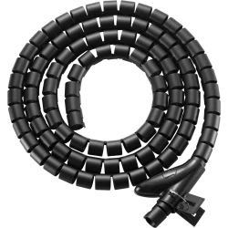 Organizador Cables EQUIP en espiral 1m Negro (EQ650867) | 4015867231777 | Hay 5 unidades en almacén | Entrega a domicilio en Canarias en 24/48 horas laborables
