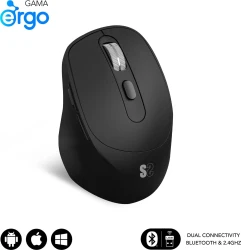 Ratón SUBBLIM Comfort Bluetooth Negro (SUBMO-EDCON01) | Hay 7 unidades en almacén | Entrega a domicilio en Canarias en 24/48 horas laborables