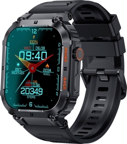 Smartwatch Swiss Go Koniz 1.96`` Bt5.0 Negro (SWI302360)