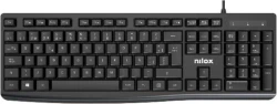 Teclado NILOX USB 1.5m Español Negro (NXKBE000013) | Hay 9 unidades en almacén | Entrega a domicilio en Canarias en 24/48 horas laborables