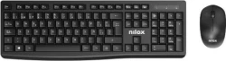 Teclado+Ratón NILOX Wireless 1600dpi Negro (NXKMWE012) | Hay 10 unidades en almacén | Entrega a domicilio en Canarias en 24/48 horas laborables