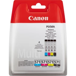 Tinta Canon CLI-571 Pack Negro/Tricolor (0386C005) | 8714574631820