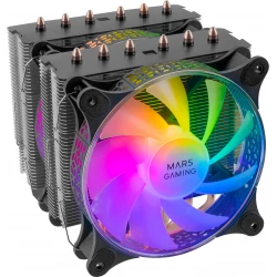Ventilador CPU Mars Gaming Dual ARGB Negro (MCPUXT) | 8435693102649 | Hay 2 unidades en almacén | Entrega a domicilio en Canarias en 24/48 horas laborables