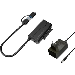 Adaptador CONCEPTRONIC USB-A/M a SATA/H Negro (ABBY21B) | Hay 5 unidades en almacén | Entrega a domicilio en Canarias en 24/48 horas laborables