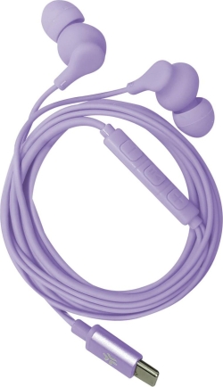 Auriculares CELLY Earphones USB-C Morado(UP1600TYPECVL) | Hay 4 unidades en almacén | Entrega a domicilio en Canarias en 24/48 horas laborables