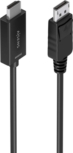 Cable AISENS DP/M a HDMI/M 1m Negro (A125-0892) | Hay 4 unidades en almacén | Entrega a domicilio en Canarias en 24/48 horas laborables