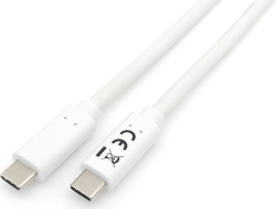 Cable EQUIP USB-C/M a USB-C/M 2m Blanco (128362) | Hay 1 unidades en almacén | Entrega a domicilio en Canarias en 24/48 horas laborables