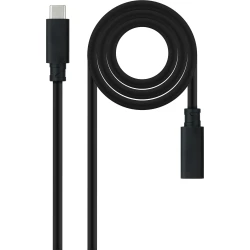 Cable NANOCABLE Usb-C3.2/M a Usb-C/H 1m (10.01.4501) | Hay 5 unidades en almacén | Entrega a domicilio en Canarias en 24/48 horas laborables