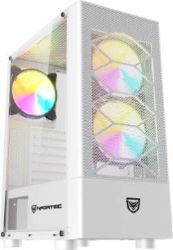 Caja Nfortec Caelum RGB ATX Blanca (NF-CS-CAELUM-WHITE) | Hay 1 unidades en almacén | Entrega a domicilio en Canarias en 24/48 horas laborables
