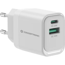 Cargador CONCEPTRONIC USB-A/C 33W PD 3.0 (ALTHEA19W33) | Hay 10 unidades en almacén | Entrega a domicilio en Canarias en 24/48 horas laborables