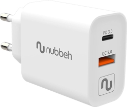 Cargador Pared NUBBEH 43W Usb-A Usb-C (NBWALLCHUSBCW43) | Hay 10 unidades en almacén | Entrega a domicilio en Canarias en 24/48 horas laborables