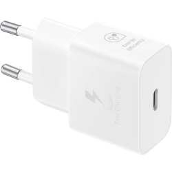 Cargador Pared Samsung USB-C 25W Blanco(EP-T2510XWEGEU) | Hay 3 unidades en almacén | Entrega a domicilio en Canarias en 24/48 horas laborables