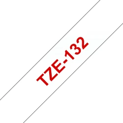 Cinta BROTHER 12mm 8m Rojo sobre Transparente (TZe-132) | Hay 10 unidades en almacén | Entrega a domicilio en Canarias en 24/48 horas laborables