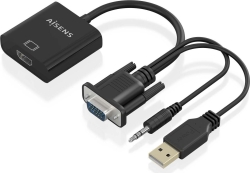 Conversor AISENS VGA/3.5mm/USB-A/M a HDMI/H(A115-0872) | Hay 7 unidades en almacén | Entrega a domicilio en Canarias en 24/48 horas laborables
