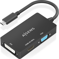 Conversor AISENS USB-C/M a DVI-I/VGA/HDMI (A109-0954) Conversor AISENS USB-C/M a DVI-I/VGA/HDMI (A109-0954) | Hay 2 unidades en almacén | Entrega a domicilio en Canarias en 24/48 horas laborables