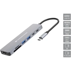Docking Station CONCEPTRONIC 7en1 USB-C 100W (DONN28G) | Hay 4 unidades en almacén | Entrega a domicilio en Canarias en 24/48 horas laborables