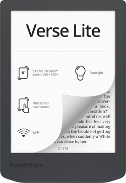 eBook PocketBook Verse Lite 6`` 8Gb Gris (PB619-T-WW) | Hay 4 unidades en almacén | Entrega a domicilio en Canarias en 24/48 horas laborables