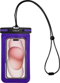 Funda Impermeable CELLY hasta 7`` Violet(SPLASHBAG25VL) | Hay 2 unidades en almacén | Entrega a domicilio en Canarias en 24/48 horas laborables