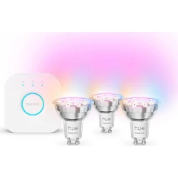 Kit Iluminacion Philips Hue 3xGU10+Puente(929004235707) Kit Iluminacion Philips Hue 3xGU10+Puente(929004235707) | Hay 10 unidades en almacén | Entrega a domicilio en Canarias en 24/48 horas laborables