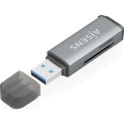 Lector Tarjetas AISENS USB-A 3.0 Gris (ASCR-2A09-GR) | Hay 10 unidades en almacén | Entrega a domicilio en Canarias en 24/48 horas laborables