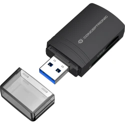 Lector Tarjetas CONCEPTRONIC USB-A 3.0 Negro (BIAN06B) | Hay 9 unidades en almacén | Entrega a domicilio en Canarias en 24/48 horas laborables